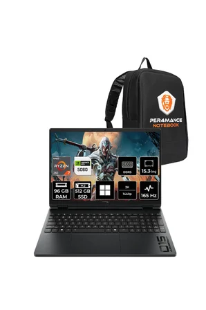 Hyperx Omen 15 Ryzen 7 260 96GB 512GB SSD RTX5060/8GB 15.3" WUXGA 165Hz W11H Gaming Laptop