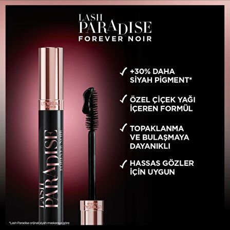 L'Oréal Paris Lash Paradise Forever Noir Maskara