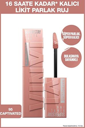 Maybelline Vinly Kalıcı Ruj-Dolgun ve Pürüzsüz Dudaklar Dolgunlaştırıcı Ruj Seti 95-005