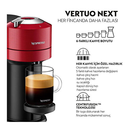 Nespresso Vertuo Next Kapsül Kahve Makinesi Kırmızı