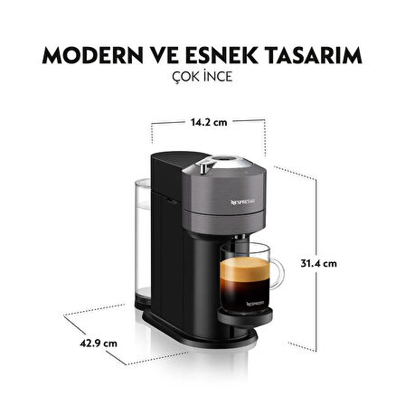 Nespresso Vertuo Next Kapsül Kahve Makinesi Koyu Gri