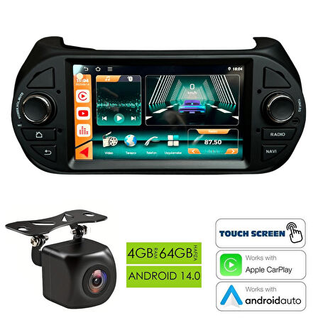 Fimex NAV-9920 Tablet Multimedya Android 7 İnç 4+64GB 8 Çekirdek Fiat Fiorino 2008-2018