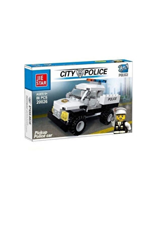 20028 109 Parça Polis Arabalı Blok Set