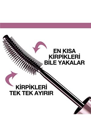 Maybelline Lash Sensational Intense Black Fiber Fırça Siyah Rimel + Mini Lash Sensational Siyah Maskara 4.5 ml