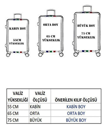 My Saraciye 23 Valiz Kılıfı, Bavul Kılıfı - Peace 23