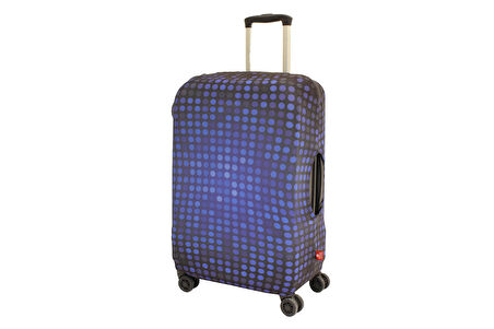 My Saraciye 19 Valiz Kılıfı, Bavul Kılıfı - Mavi Puantiye 19