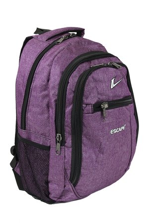 Escape ESC 307 Çizgili Polyester Kumaş Sırt Çantası Mor