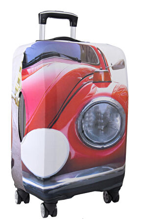 My Saraciye 70 Kırmızı Vosvos Valiz Kılıfı, Bavul Kılıfı - Kırmızı Vosvos 70