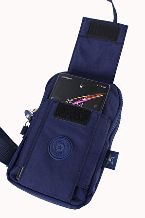 M 229 Mega Bag Krinkıl Kumaş Unisex Küçük Omuz, Göğüs Askılı Çanta, Telefonluk