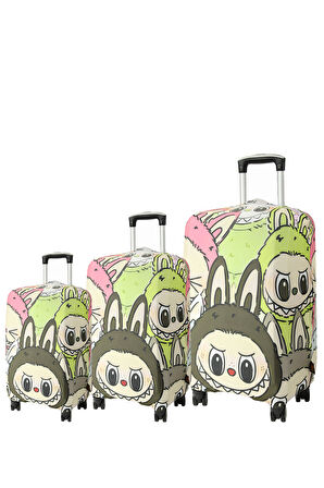 (My#137 LA 1 ) VALİZLER İÇİN KILIF SETİ (KABİN ORTA VE BÜYÜK)