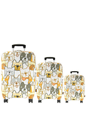 (My#140 PUG 2) VALİZLER İÇİN KILIF SETİ (KABİN ORTA VE BÜYÜK)