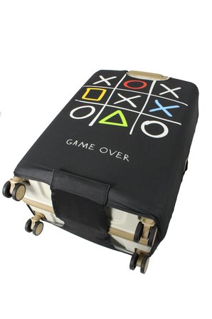 (My#154 GAME OVER) VALİZ İÇİN KILIF Siyah-Orta Boy