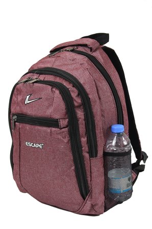 Escape ESC 307 Çizgili Polyester Kumaş Sırt Çantası Gül Kurusu
