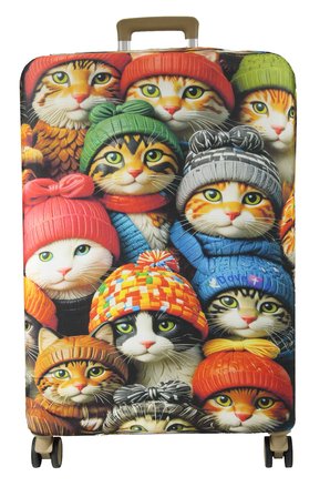 (My#147 Şapkalı Kedi) VALİZLER İÇİN KILIF SETİ (KABİN ORTA VE BÜYÜK)