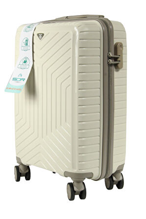 Metropolitan SDR 103 PP Valiz Seti - Büyük + Orta + Kabin Boy - Kemik / Gri