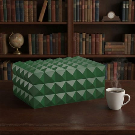 Quasar Design Humidor Puro Kutusu Mat Yeşil 80's ve Puro Seti
