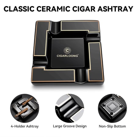 Cigarloong Seramik Puro Küllüğü Siyah 4lü