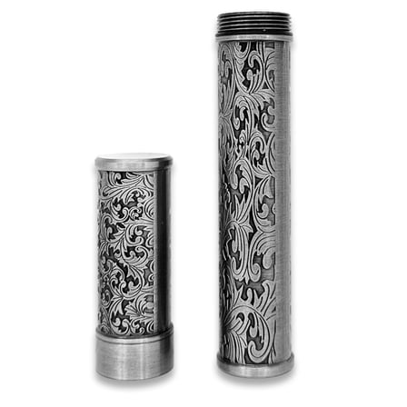 Damascus Desen Metal Puro Kılıfı Tüpü Tekli Silver 50 Ring