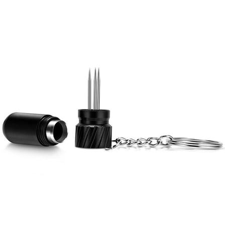 Metal 2in1 Delici ve Puro Tutucu İğne Anahtarlık Siyah