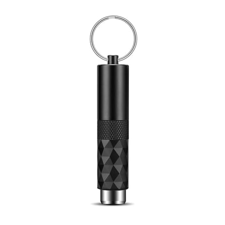 Aluminyum 2in1 Delici ve Puro Tutucu İğne Anahtarlık Siyah