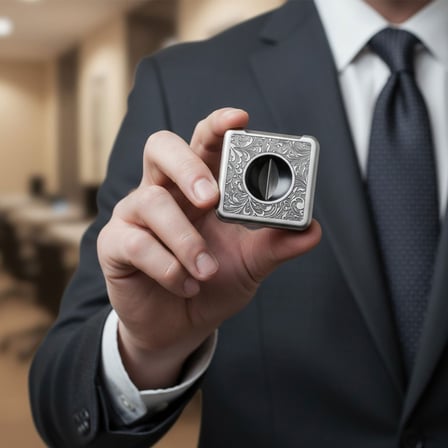 Cigarloong Çok Foksiyonlu Metal Puro V Kesici Antik Silver
