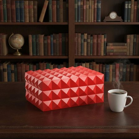 Quasar Design Humidor Puro Kutusu Mat Kırmızı 80's