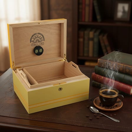 H.Upmann Bej Turuncu Lake Humidor Puro Kutusu 50's