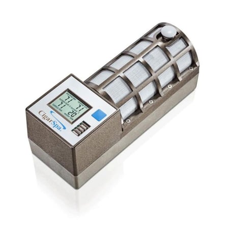 Cigarspa Elektronik Nemlendiricili Camlı Puro Kutusu Humidor Mat Siyah