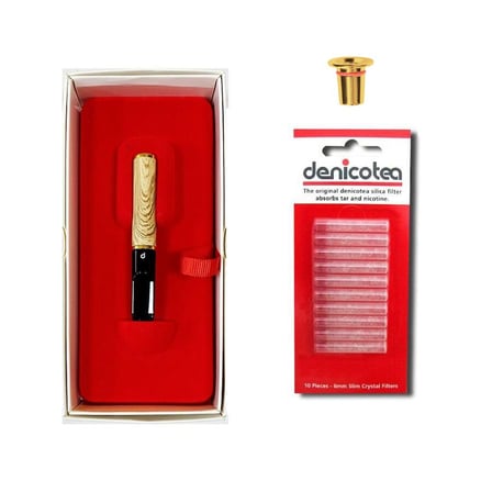 Denicotea Nice 25100 Karbon Filtreli 5-6-7-9mm Extra Slim Lüx Ağızlık Sandalwood