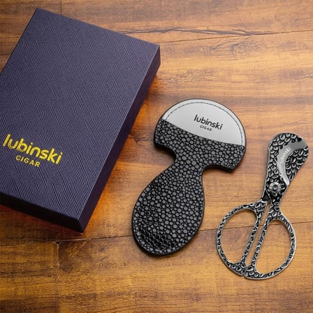 Lubinski Gunmetal Büyük Ring Puro Makası Deri Kılıflı (66Ring)