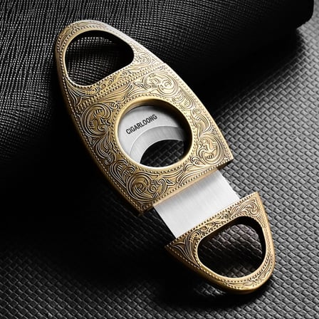 Cigarloong Gold Damascus Metal Puro Kesici 60 Ring