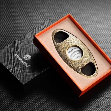 Cigarloong Gold Damascus Metal Puro Kesici 60 Ring