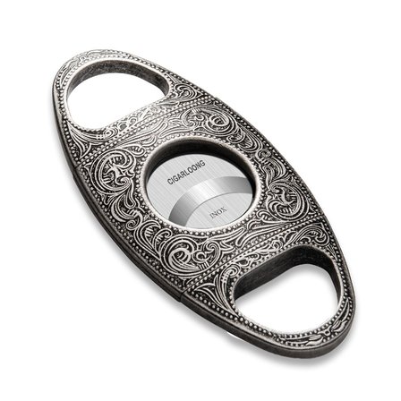 Cigarloong Siyah Damascus Metal Puro Kesici 60 Ring