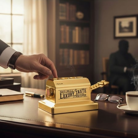 Classical Luxury Masa Puro Kesici Giyotin Gold 4lü