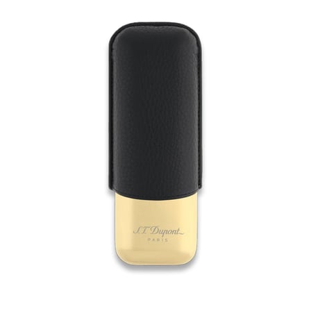 S.T. Dupont Deri Gold Metal Puro Kılıfı Siyah 2li (60Ring)