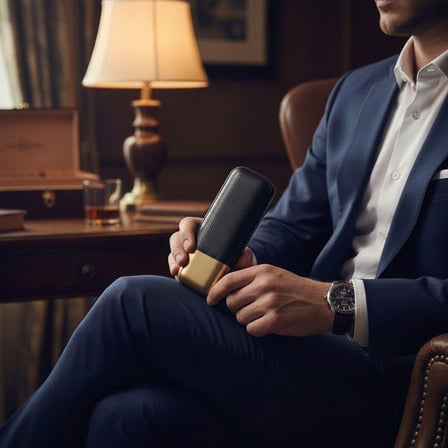 S.T. Dupont Deri Gold Metal Puro Kılıfı Siyah 2li (60Ring)