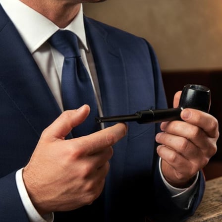 Longan 9mm Ahşap Pipo Seti Mat Siyah