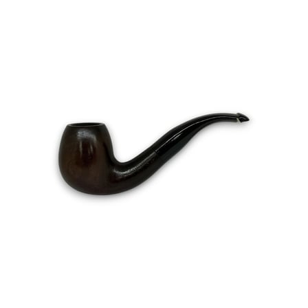 Longan Cherry 9mm Ahşap Kıvrık Pipo Seti Mat Kahve