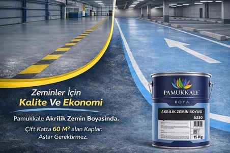 Pamukkale Akrilik Zemin Boyası 15 Kg Ral 1019 Gri Bej