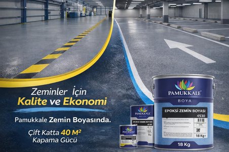 Pamukkale 4530 Solventli Epoksi Zemin Boyası 21 Kg Ral 7015 Arduvaz Grisi