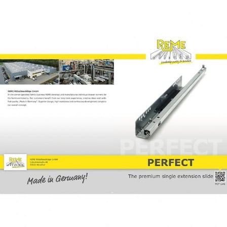 Alman malı REME 50 cm tek açılım frenli mandallı tandem tip çekmece rayı KAMPANYALI