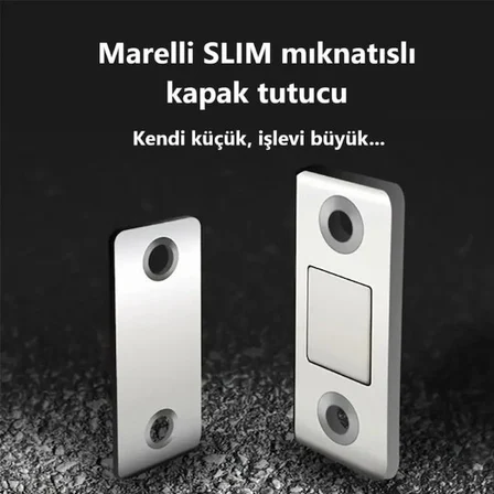 Marelli SLIM mıknatıslı kapak tutucu kapı, çekmece tutucu, çıt çıt 5 adet