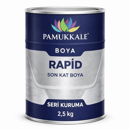 Pamukkale 1402 Rapid Endüstriyel Boya 60-70 Gloss 2.5 Kg Ral 5010 Enzian Mavisi