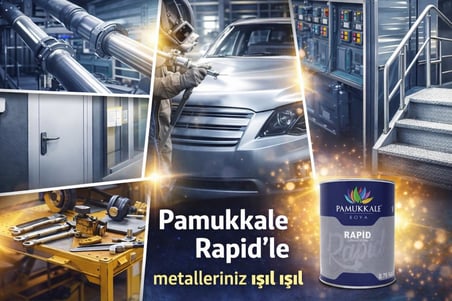 Pamukkale 1472 Rapid Endüstriyel Boya 30-40 Gloss 15 Kg Ral 6009 Köknar Yeşili