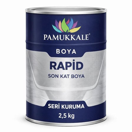 Pamukkale 1402 Rapid Endüstriyel Boya 60-70 Gloss 2.5 Kg Ral 1036 Sedefli Altın