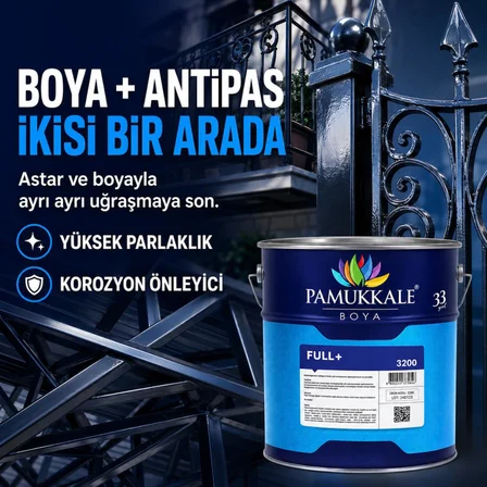 Pamukkale Full+ Kendinden Astarlı Pas Önleyici Son Kat Boya 0.75 Lt Beyaz