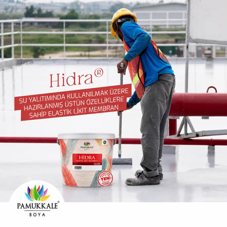 Pamukkale Hidra Elyaflı Likit Su Yalıtım Boyası 20 Kg Ral 7035 Açık Gri