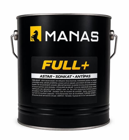 Manas Full+ Kendinden Astarlı Pas Önleyici Boya 15 Lt Demir Grisi Ral 7011