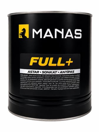Manas Full+ Kendinden Astarlı Pas Önleyici Boya 2.5 Lt Bayrak Kırmızı Ral 3020