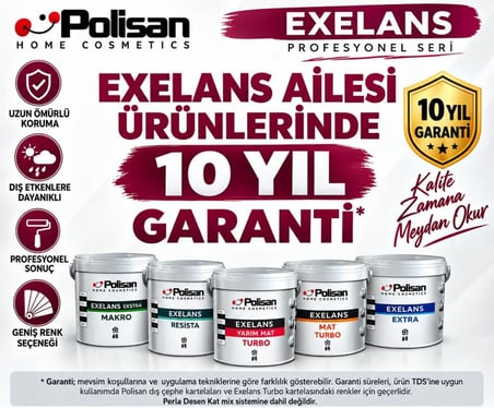 Polisan Exelans Extra Düz Silikonlu Dış Cephe Boyası 7.5 Lt Beyaz